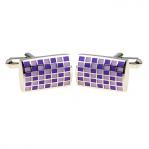 Silver with Purple and Pink Squares Cufflinks.jpg